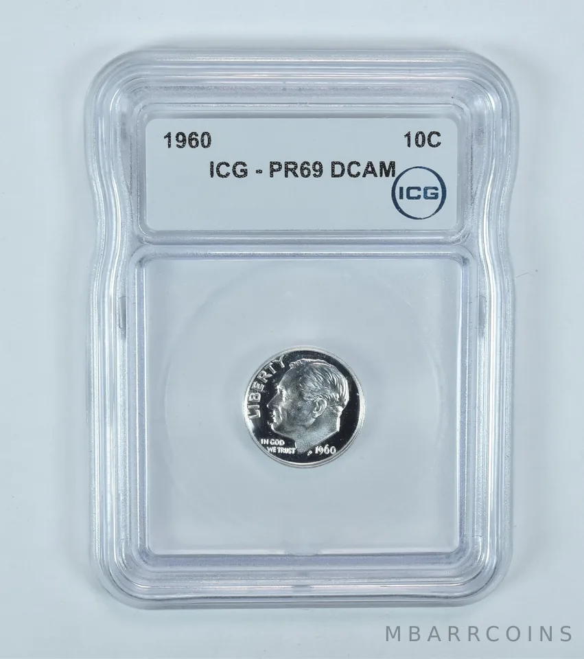 1960 Roosevelt Dime PR69 DCAM ICG