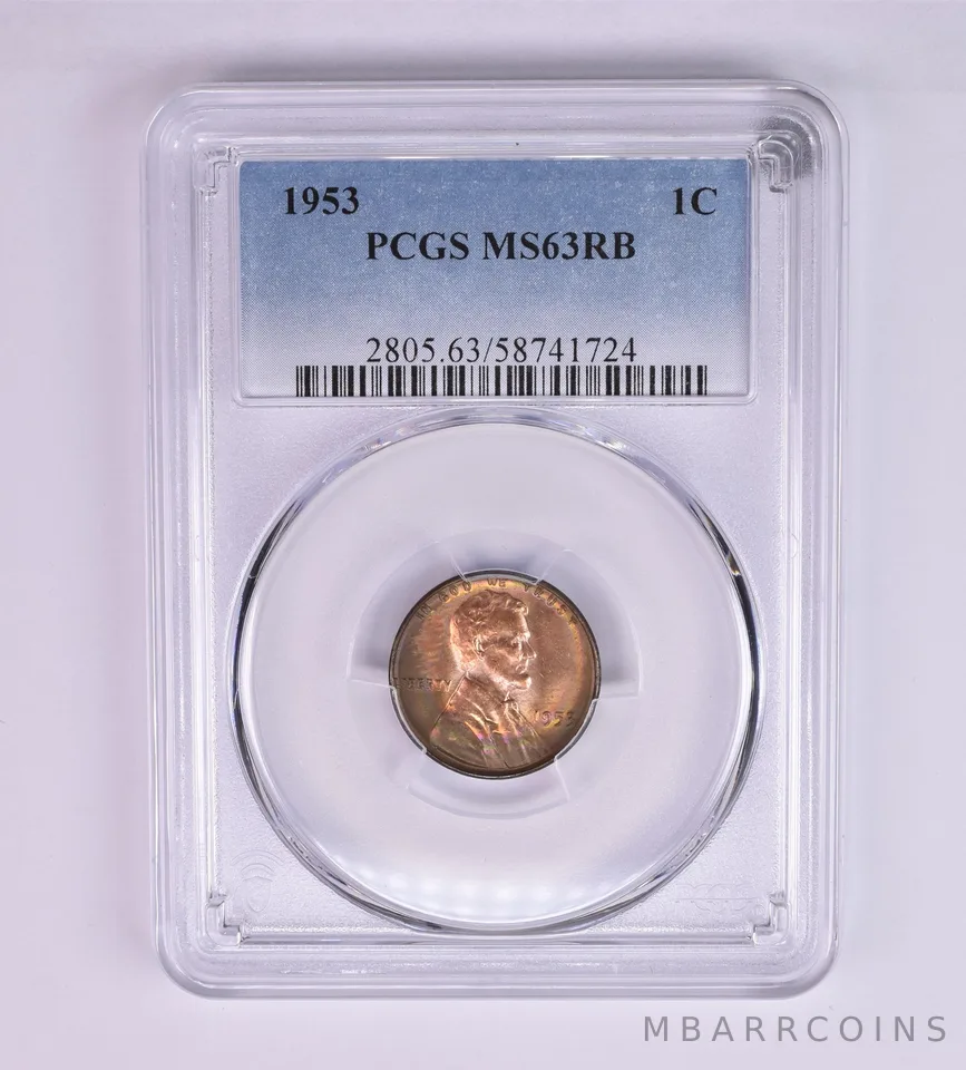 1953 Lincoln Wheat Cent MS63 RB PCGS Beautiful Tone *1230