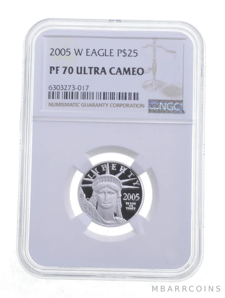 PF70 UCAM 2005-W $25 American Platinum Eagle - Graded NGC a6037