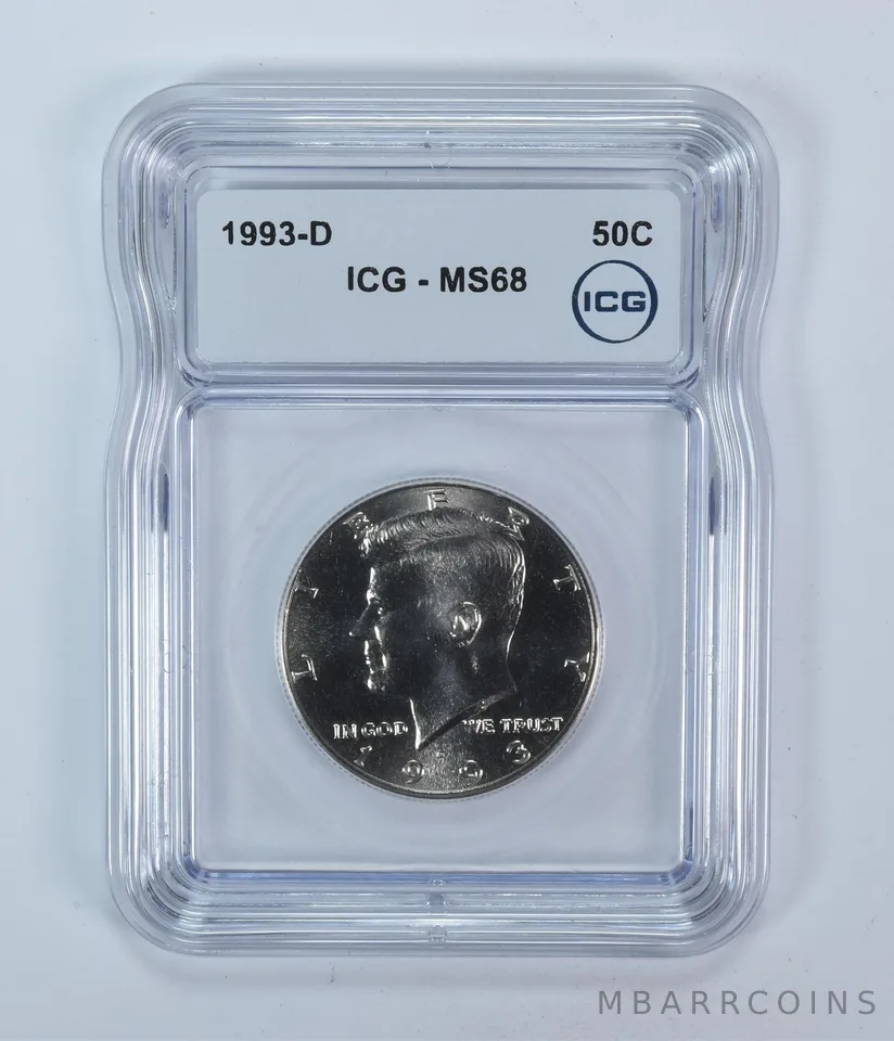 1993-D Kennedy Half Dollar MS68 ICG