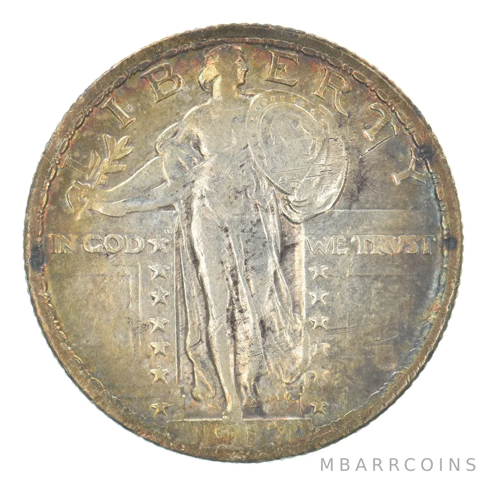 1917 Standing Liberty Quarter Type 2 Beautiful Tone *5144