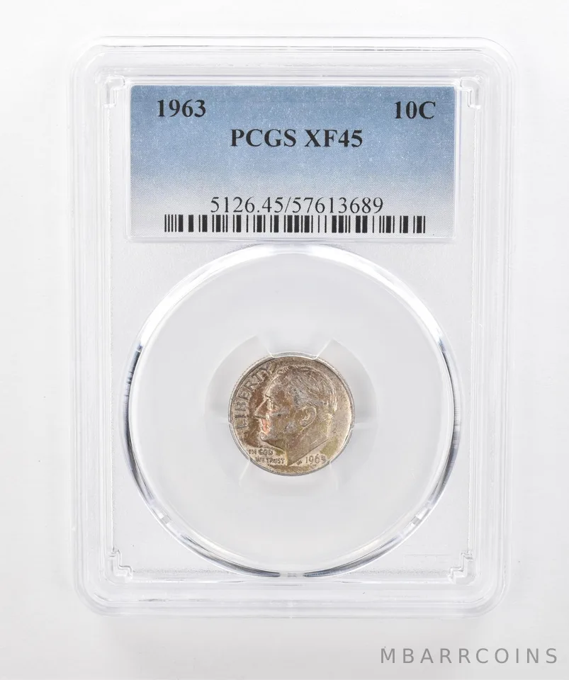 1963 Roosevelt Dime XF45 PCGS Beautiful Tone *1555
