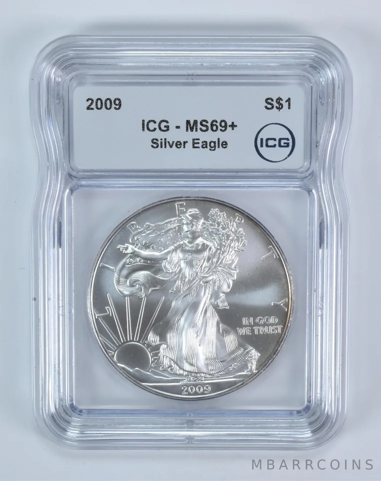 2009 American Silver Eagle MS69+ ICG