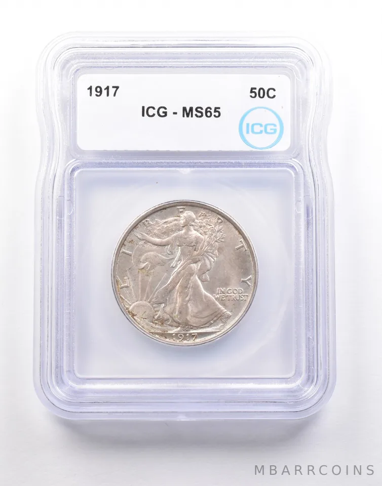 1917 Walking Liberty Half Dollar MS65 ICG *5146