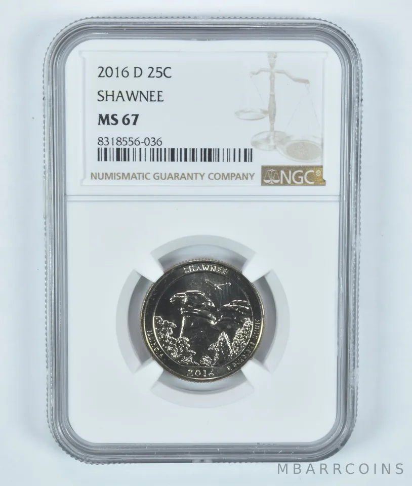 2016-D Washington Quarter Shawnee ATB MS67 NGC