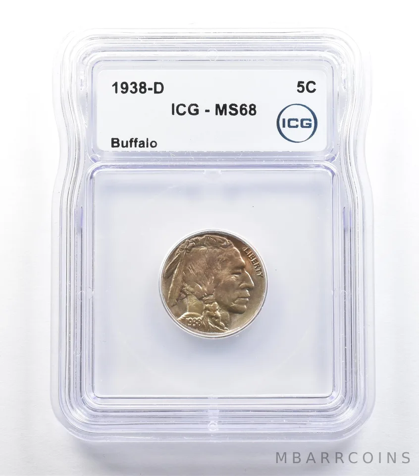 1938-D Indian Head Buffalo Nickel MS68 ICG *5541