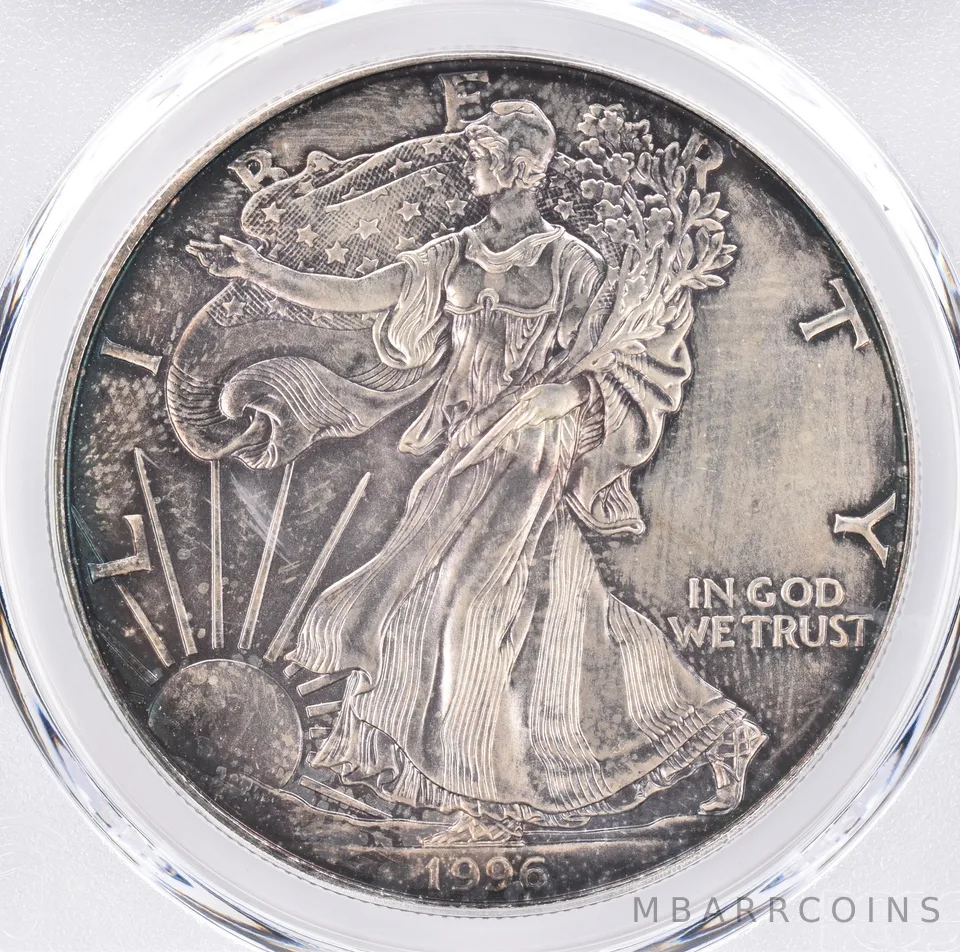 1996 American Silver Eagle MS66 PCGS Beautiful Tone *1436