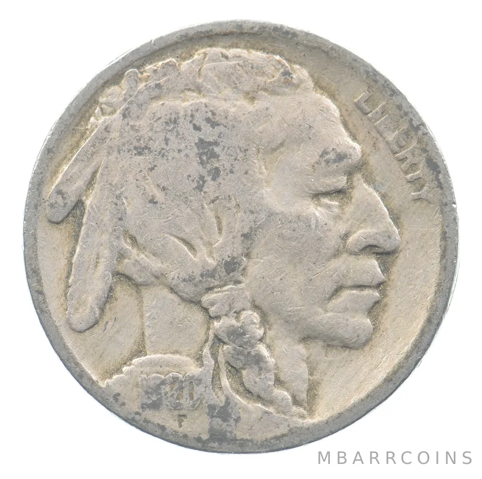 1921 Indian Head Buffalo Nickel 2 Feather *4858