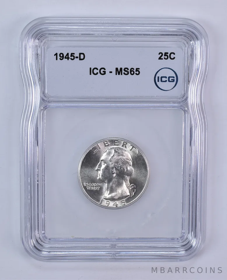 1945-D Washington Quarter MS65 ICG