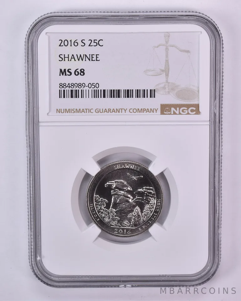 2016-S Washington Quarter ATB Shawnee MS68 NGC