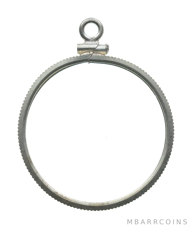 Sterling Silver 24.3 MM US Quarter Coin Bezel Pendant Frame Edge *2378