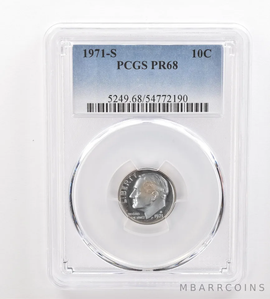 1971-S Roosevelt Dime PR68 PCGS Beautiful Tone *3275