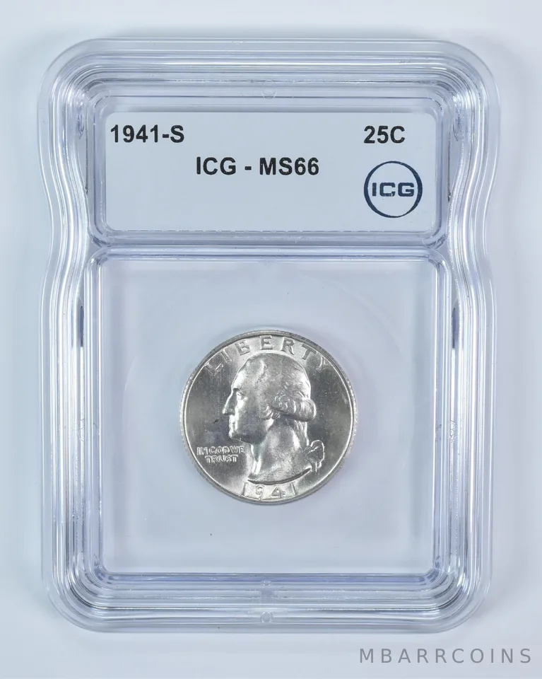 1941-S Washington Quarter MS66 ICG