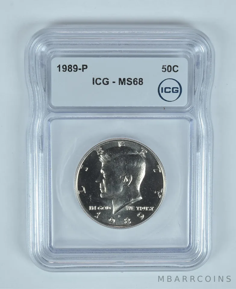 1989-P Kennedy Half Dollar MS68 ICG