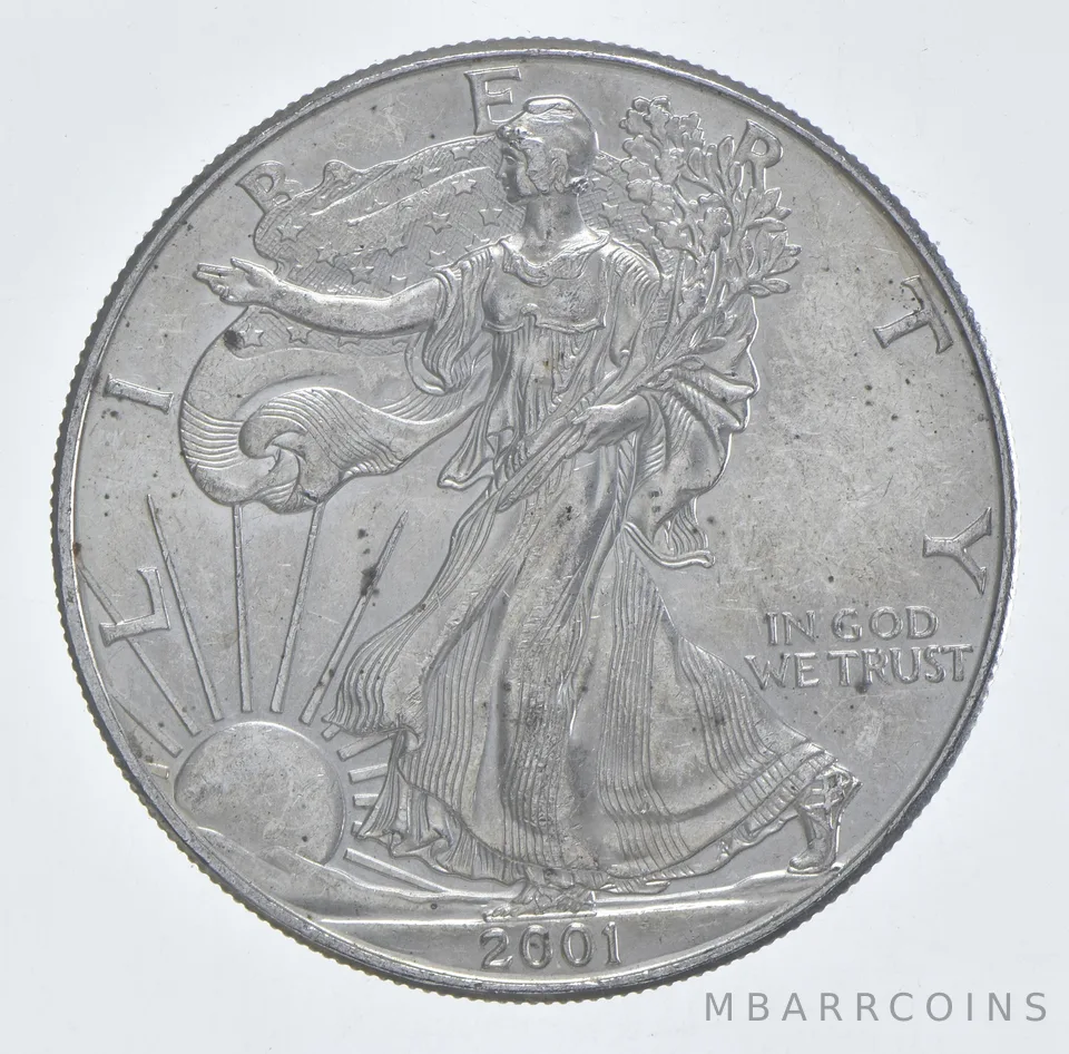 Better Date 2001 American Silver Eagle 1 Troy Oz .999 Fine Silver *201