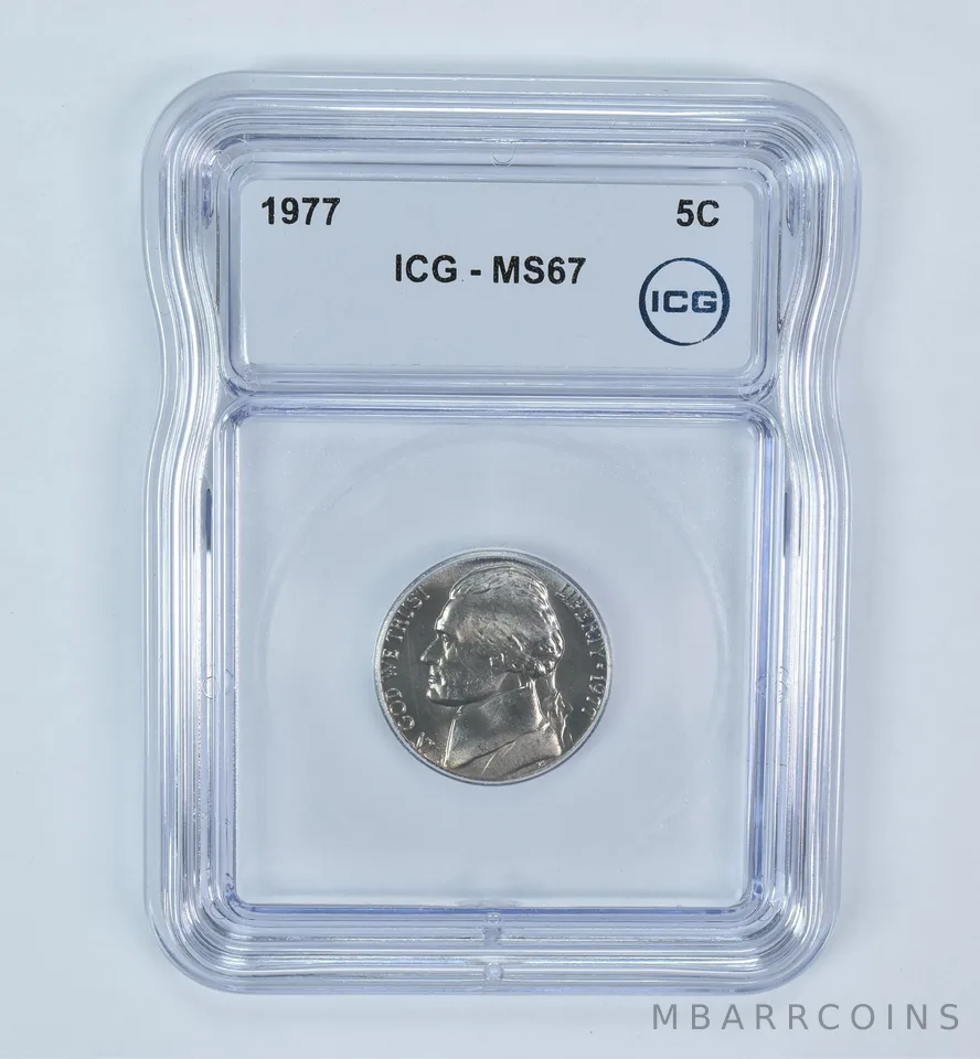1977 Jefferson Nickel MS67 ICG