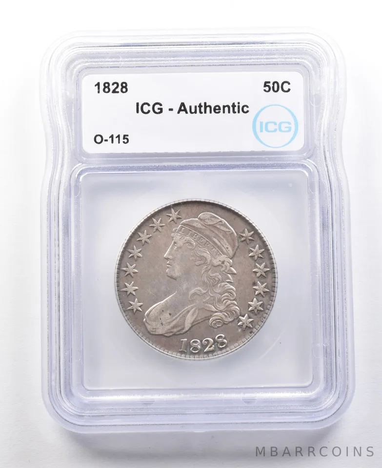 1828 Capped Bust Half Dollar O-115 Authentic ICG a2952