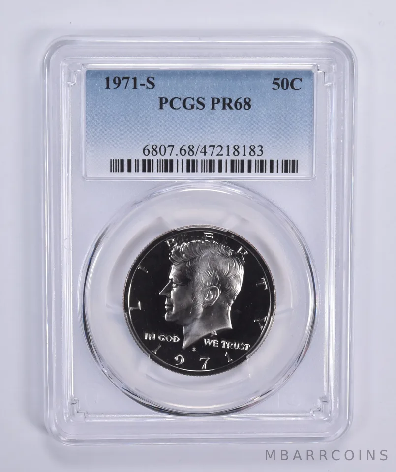 1971-S Kennedy Half Dollar PR68 PCGS Blue Lbl