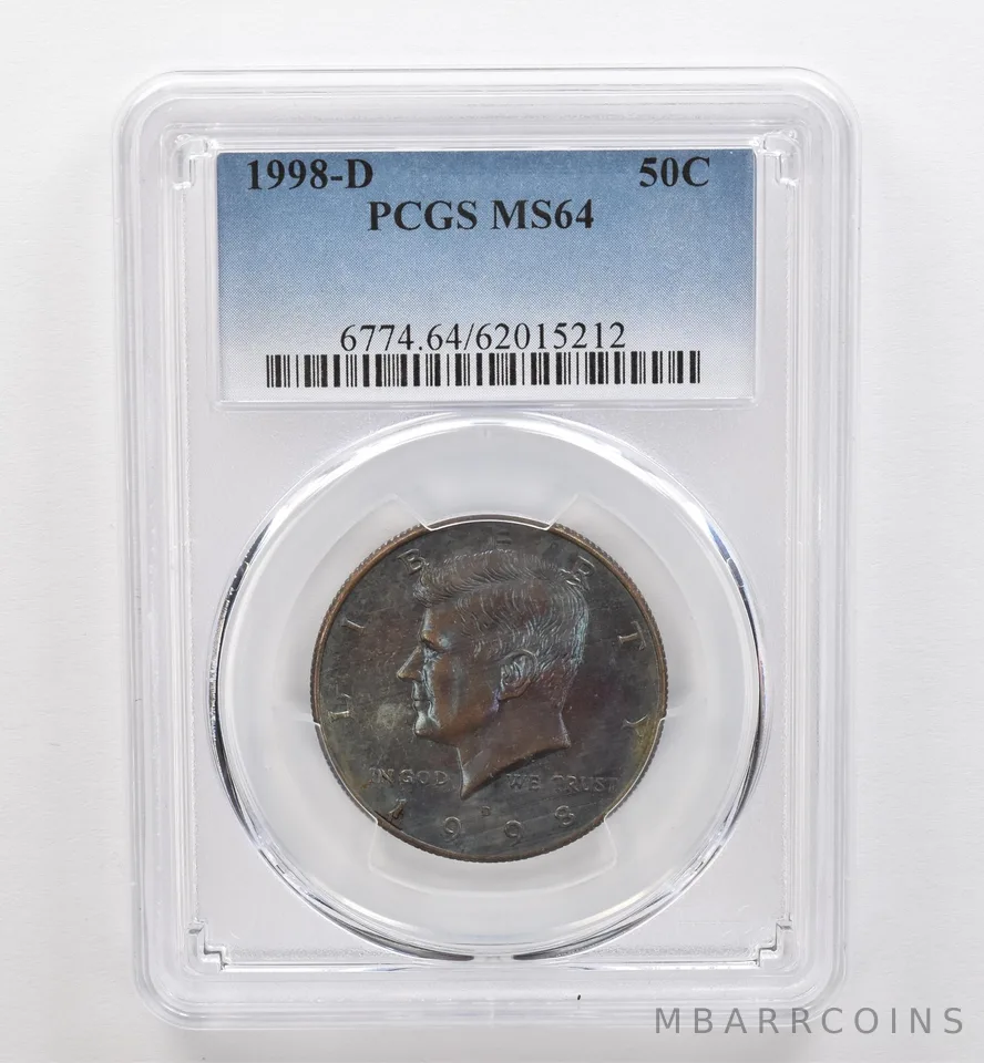 1998-D Kennedy Half Dollar MS64 PCGS Beautiful Tone *9272