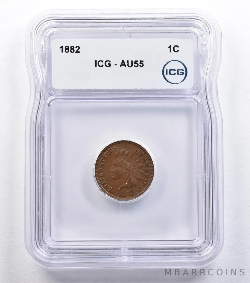1882 Indian Head Cent AU55 ICG *2210