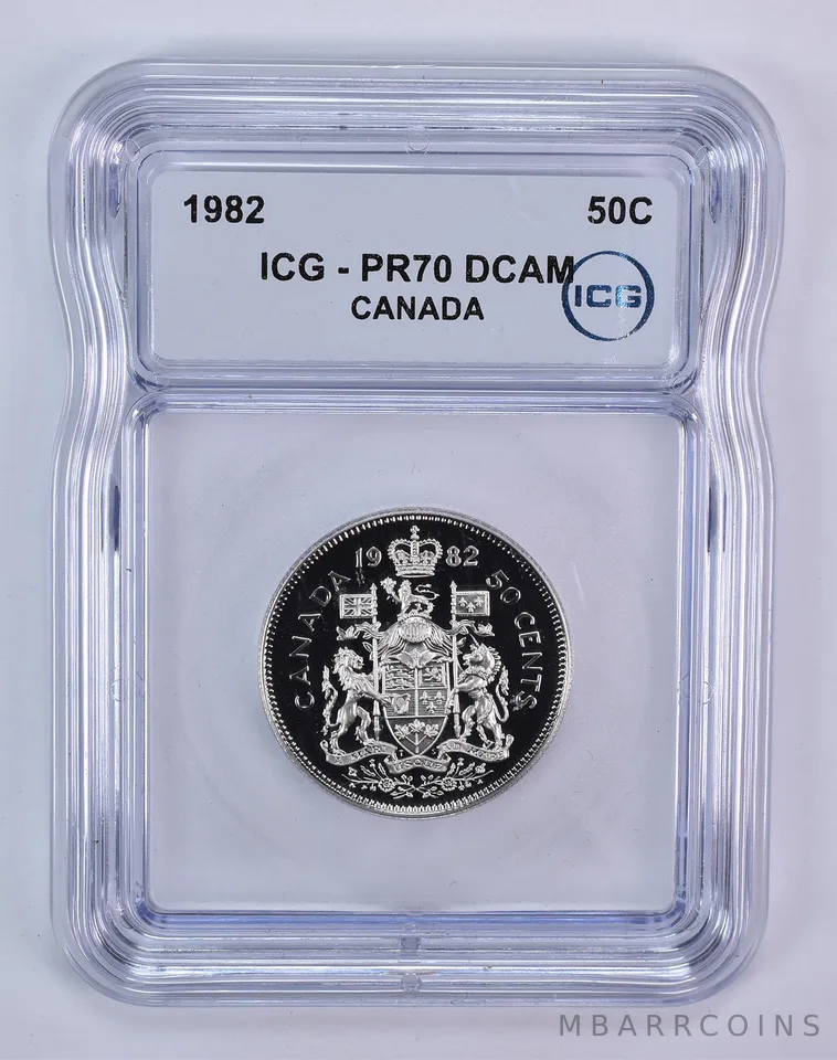 1982 Canada 50 Cents PR70 DCAM ICG
