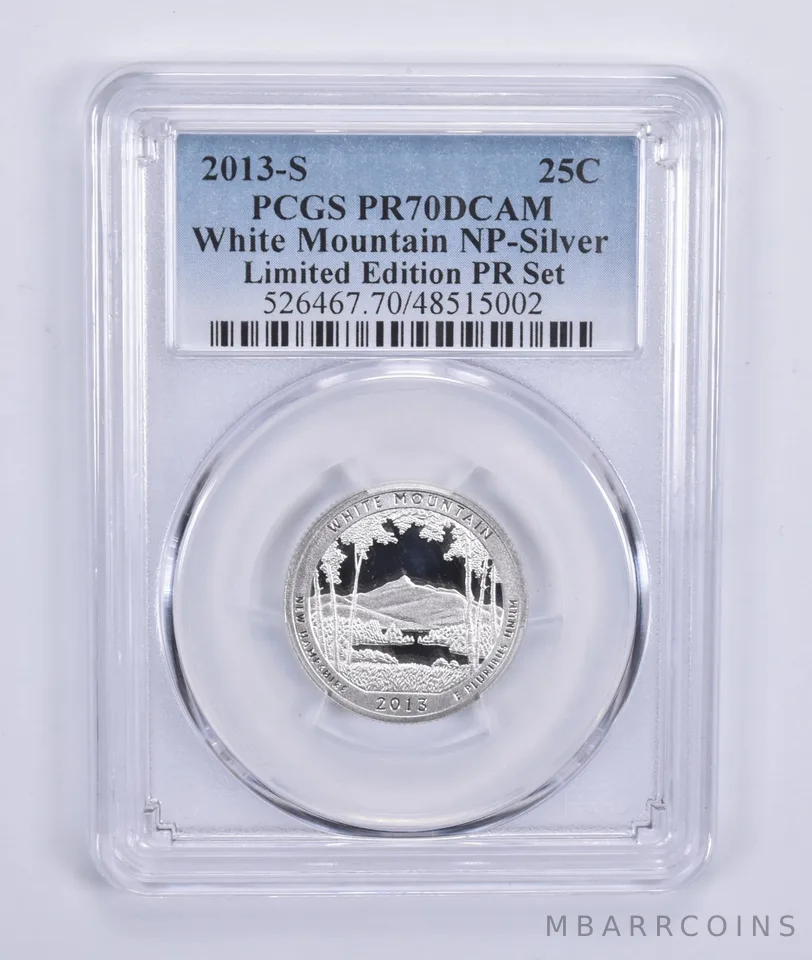 2013-S Quarter Silver White Mountain Limited Edition Set PR70 PCGS