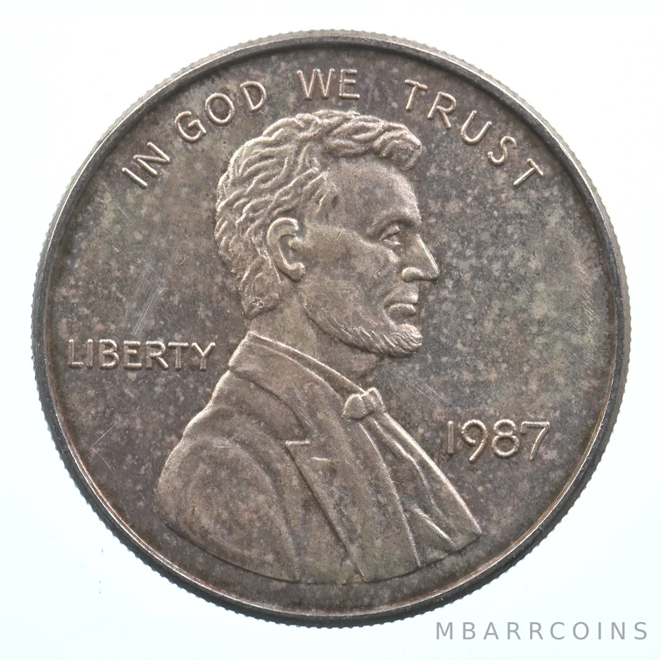 VINTAGE Art Bar/Round 1987 Lincoln Wheat Cent Pattern .999 Silver 1 T Oz *814