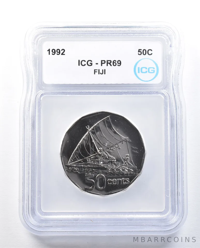 1992 Fiji 50 Cents PR69 ICG *9010