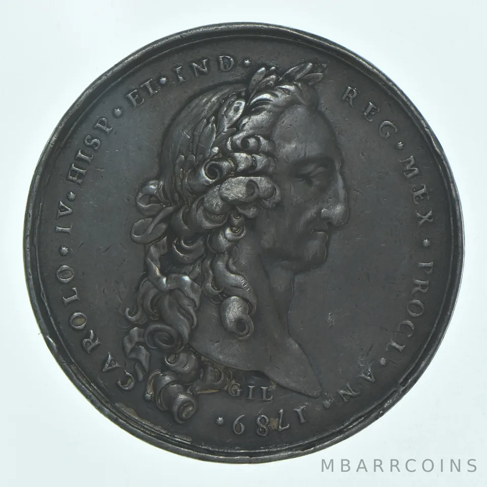 1789 Mexico 8 Reales Proclamation Bust *9377