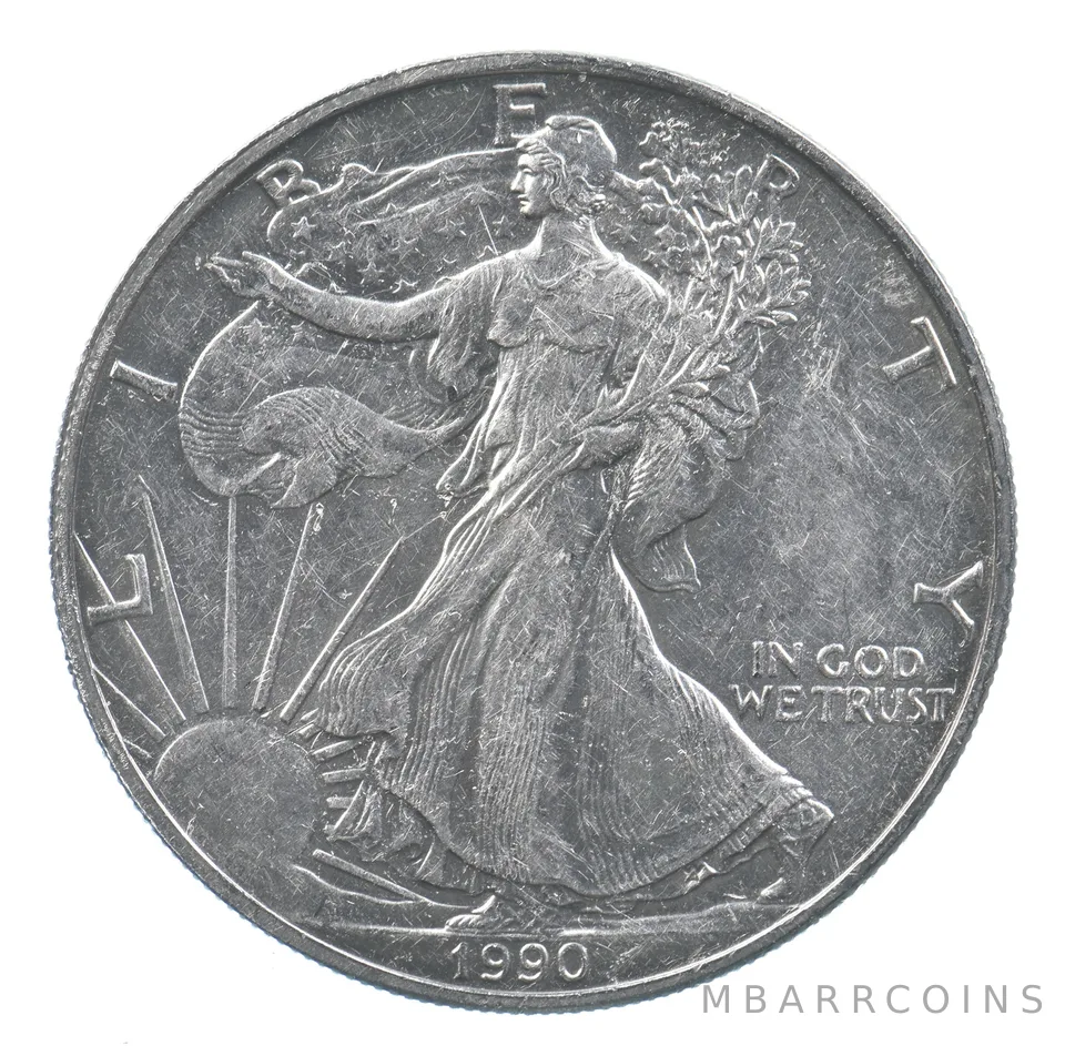 Better Date 1990 American Silver Eagle 1 Troy Oz .999 Fine Silver *629