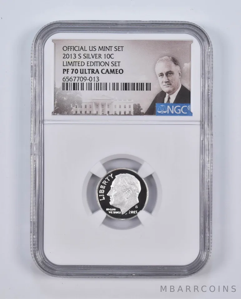 2013-S Silver Roosevelt Dime US Mint Limited Edition PF70 UCAM NGC Special