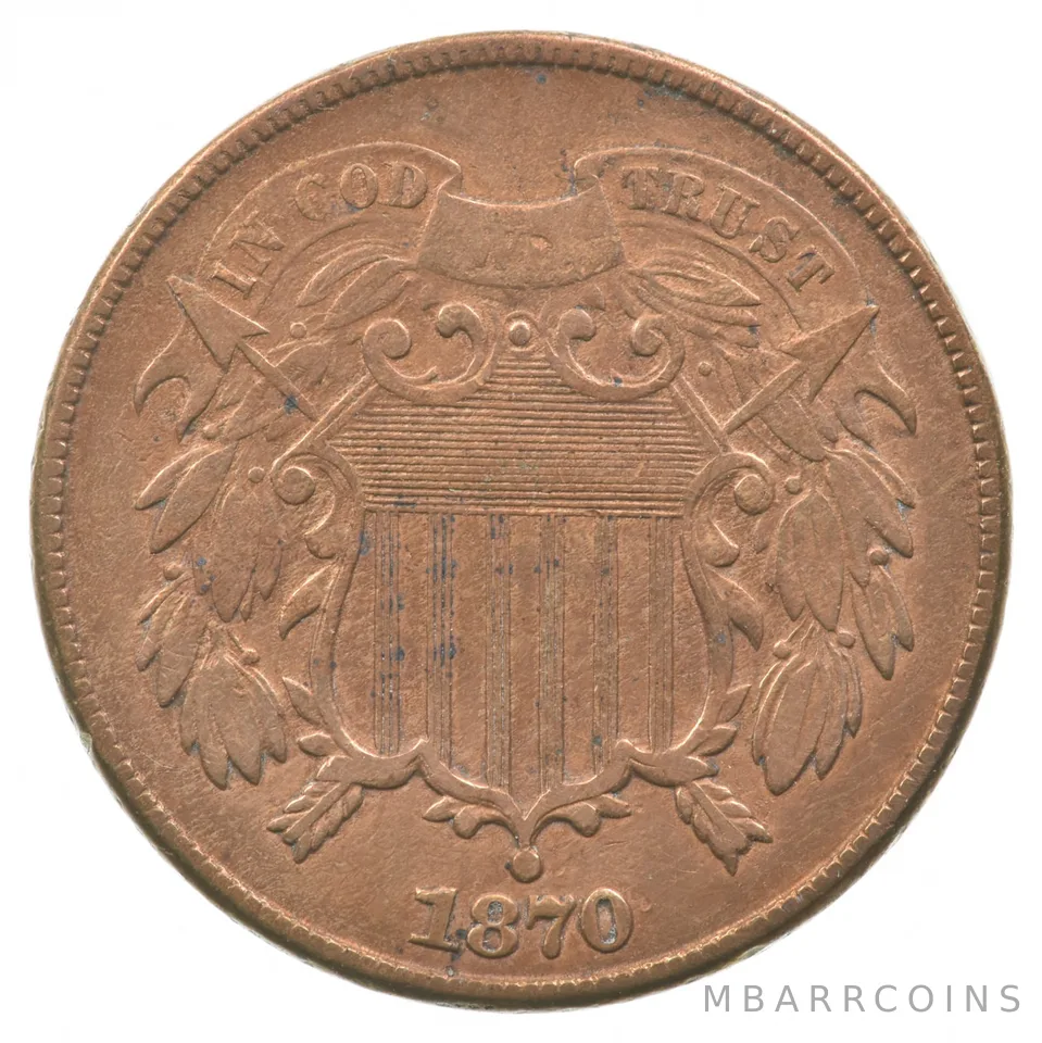 1870 Two Cent Piece *7295