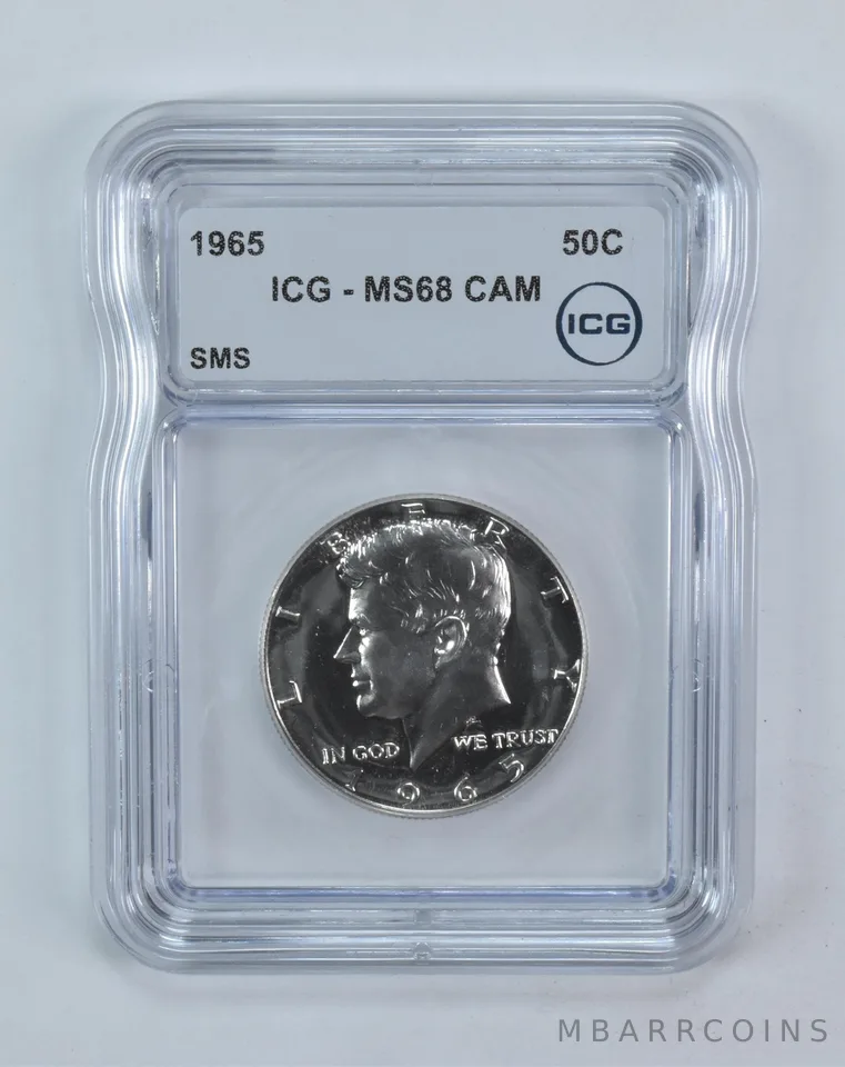 1965 Kennedy Half Dollar SMS MS68 CAM ICG