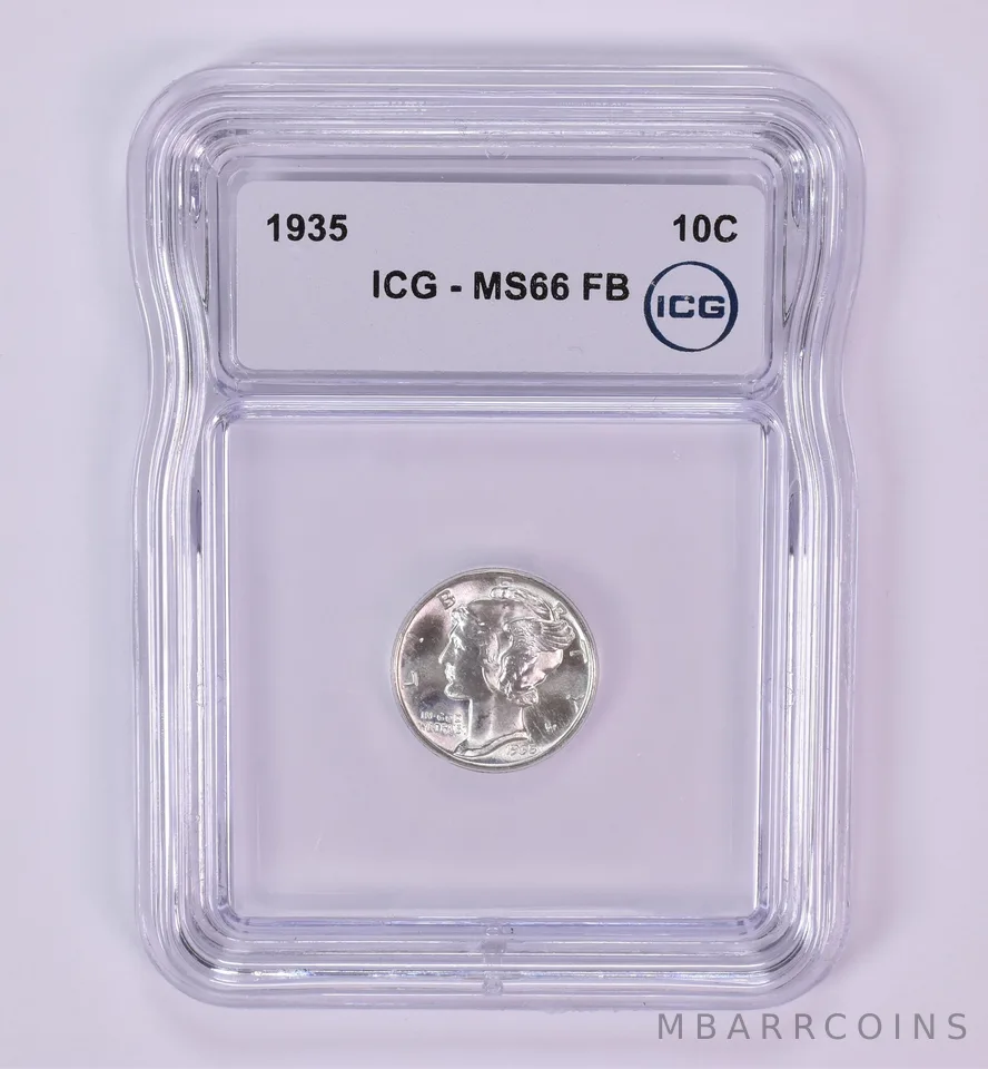 1935 Mercury Dime MS66 FB ICG *1783