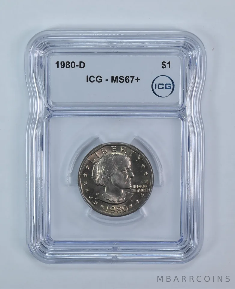 1980-D Susan B Anthony $1 MS67+ ICG Top Population