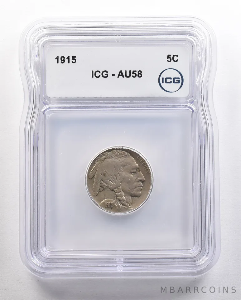 1915 Indian Head Buffalo Nickel AU58 ICG *4426
