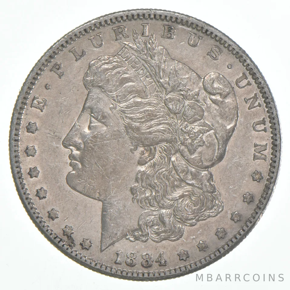 AU+ 1884-S Morgan Silver Dollar (1 coin)