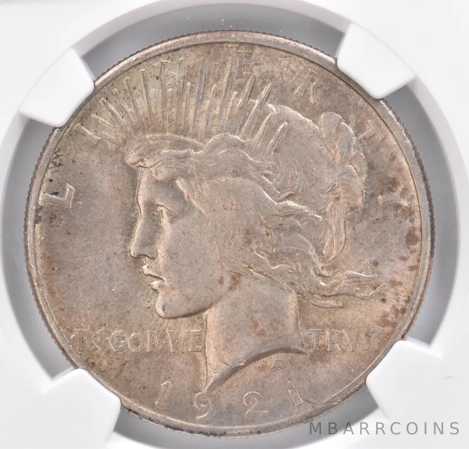 1921 Peace Silver Dollar High Relief Genuine NGC Beautiful Tone *1113