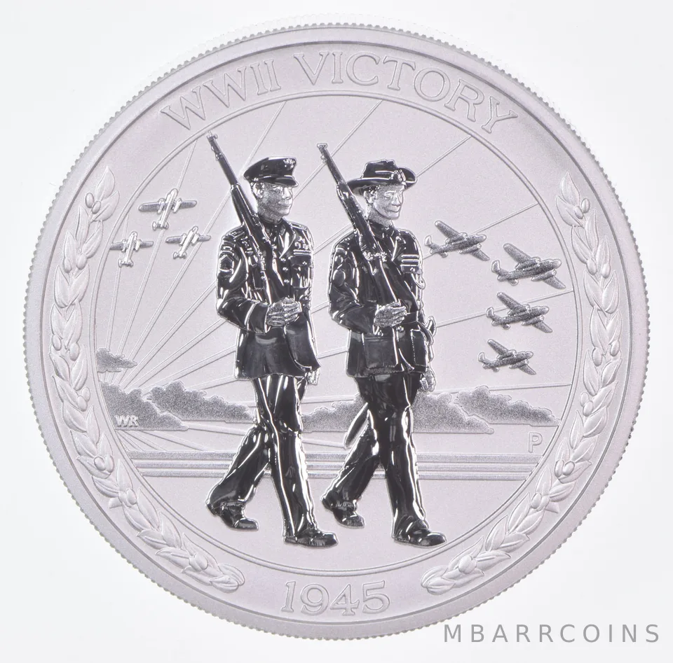 2020 Australia 2 Dollars Silver WWII Victory 2 Oz Silver