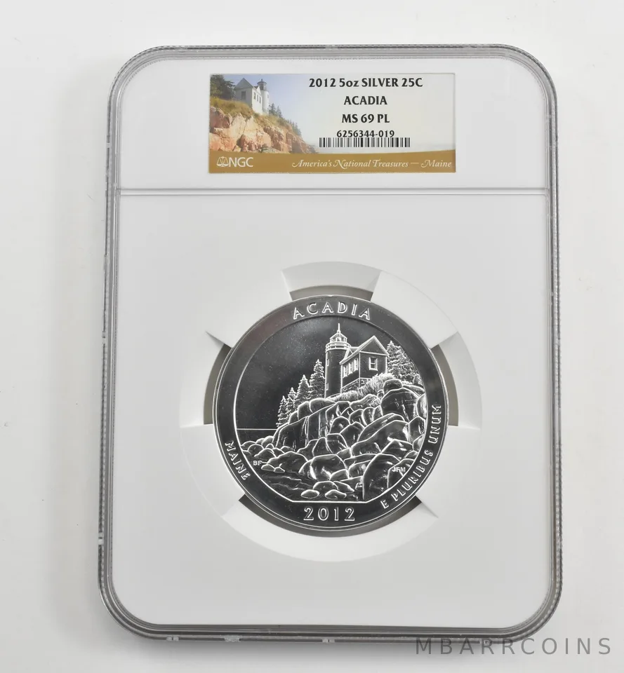 2012 5 Oz Silver Quarter America The Beautiful MS69 PL NGC *1648