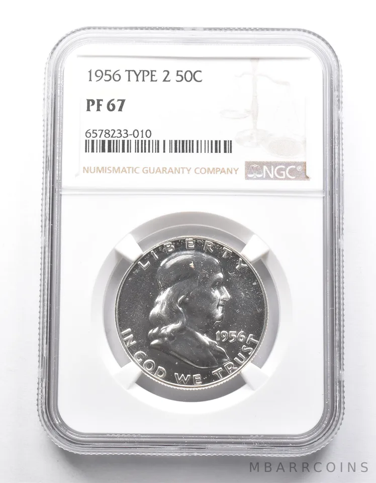 PF67 1956 Franklin Half Dollar Type 2 NGC *0024