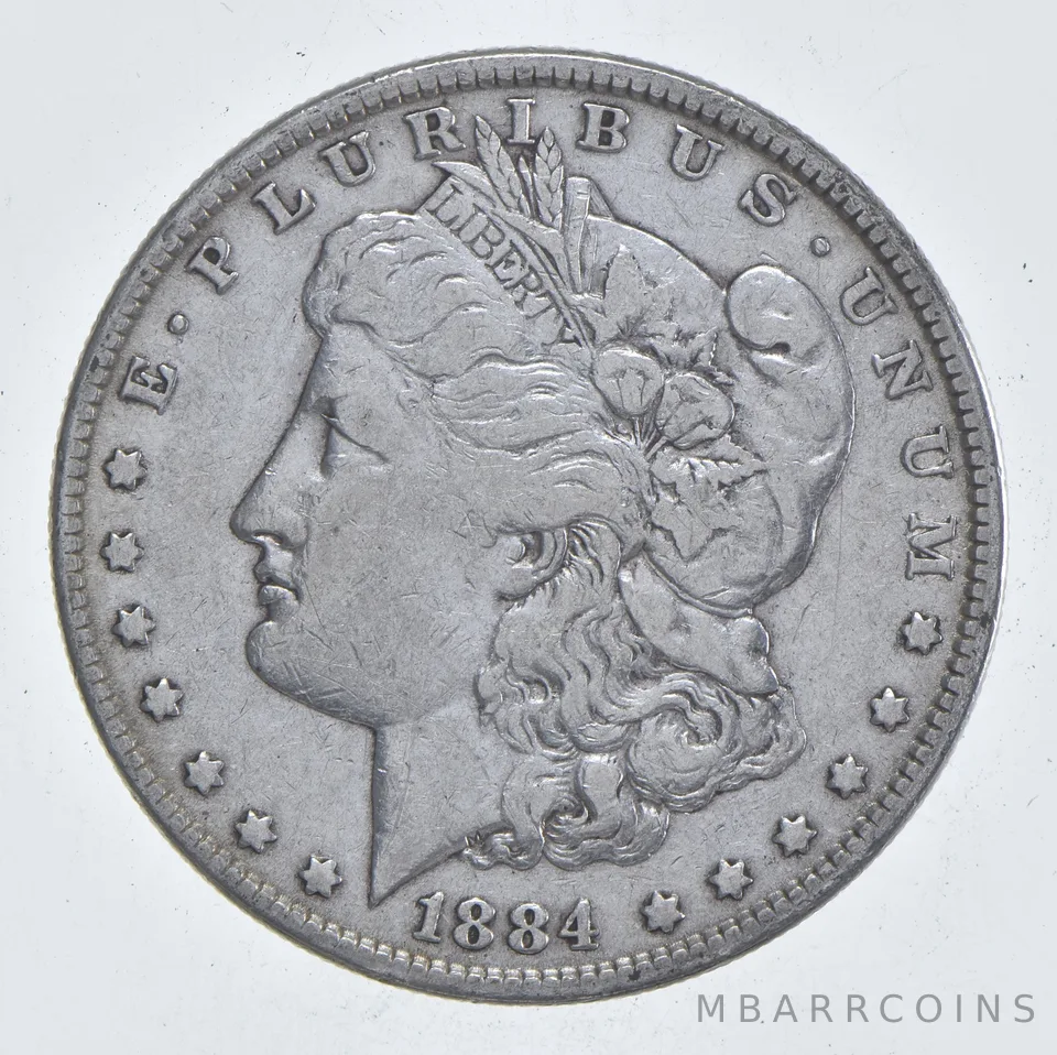 Early - 1884 Morgan Silver Dollar - 90% US Coin *914