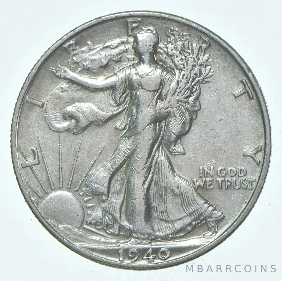 BU 1940-S Walking Liberty Half Dollar Uncirculated 90% Silver