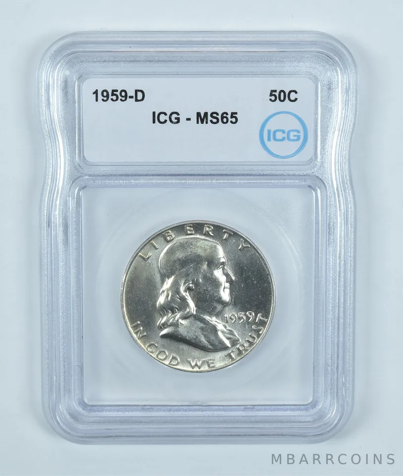 1959-D Franklin Half Dollar MS65 ICG