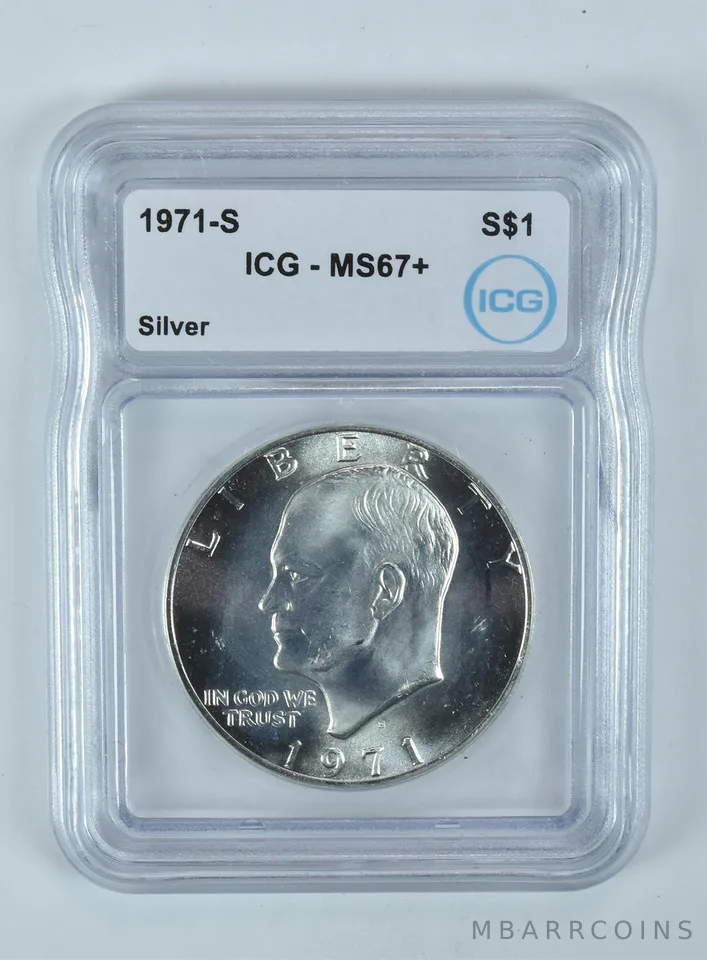 1971-S Eisenhower $1 Silver 40% MS67+ ICG