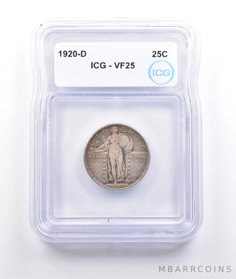 1920-D Standing Liberty Quarter VF25 ICG *6949