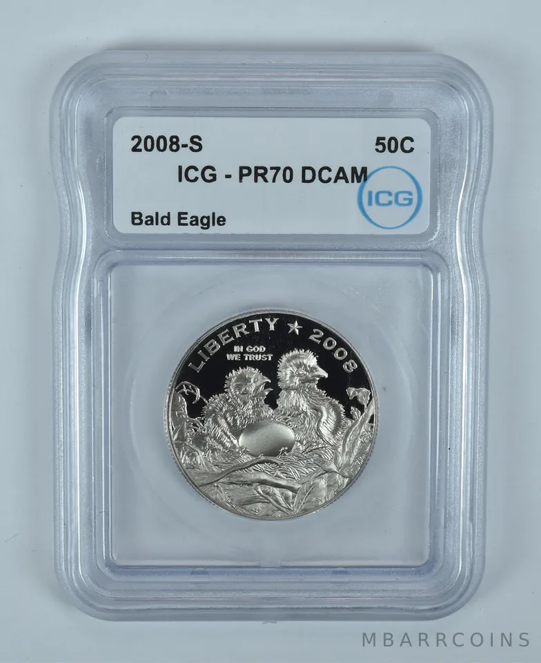 2008-S Bald Eagle Commemorative Half Dollar PR70 DCAM ICG