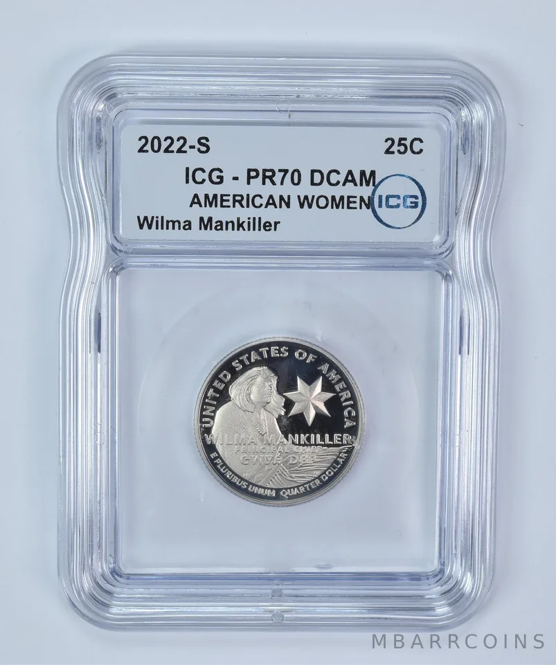 2022-S American Women Quarter Wilma Mankiller PR70 DCAM ICG