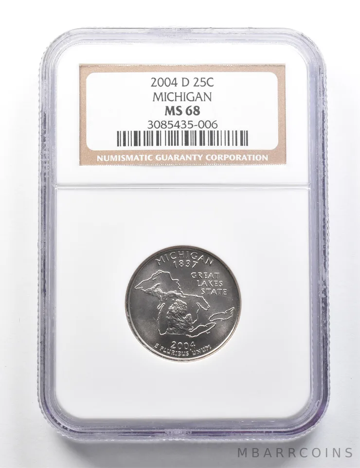 2004-D Washington State Quarter Michigan MS68 NGC *9396