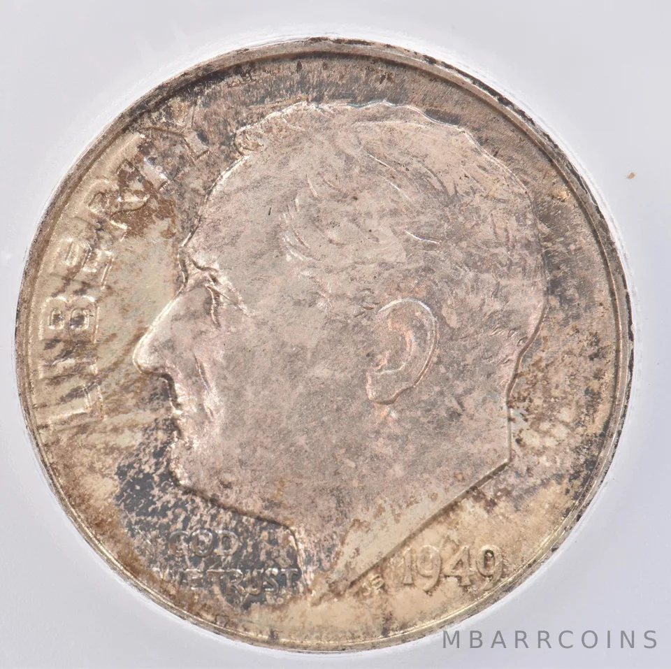 1949 Roosevelt Dime MS67 ICG Beautiful Tone *0861